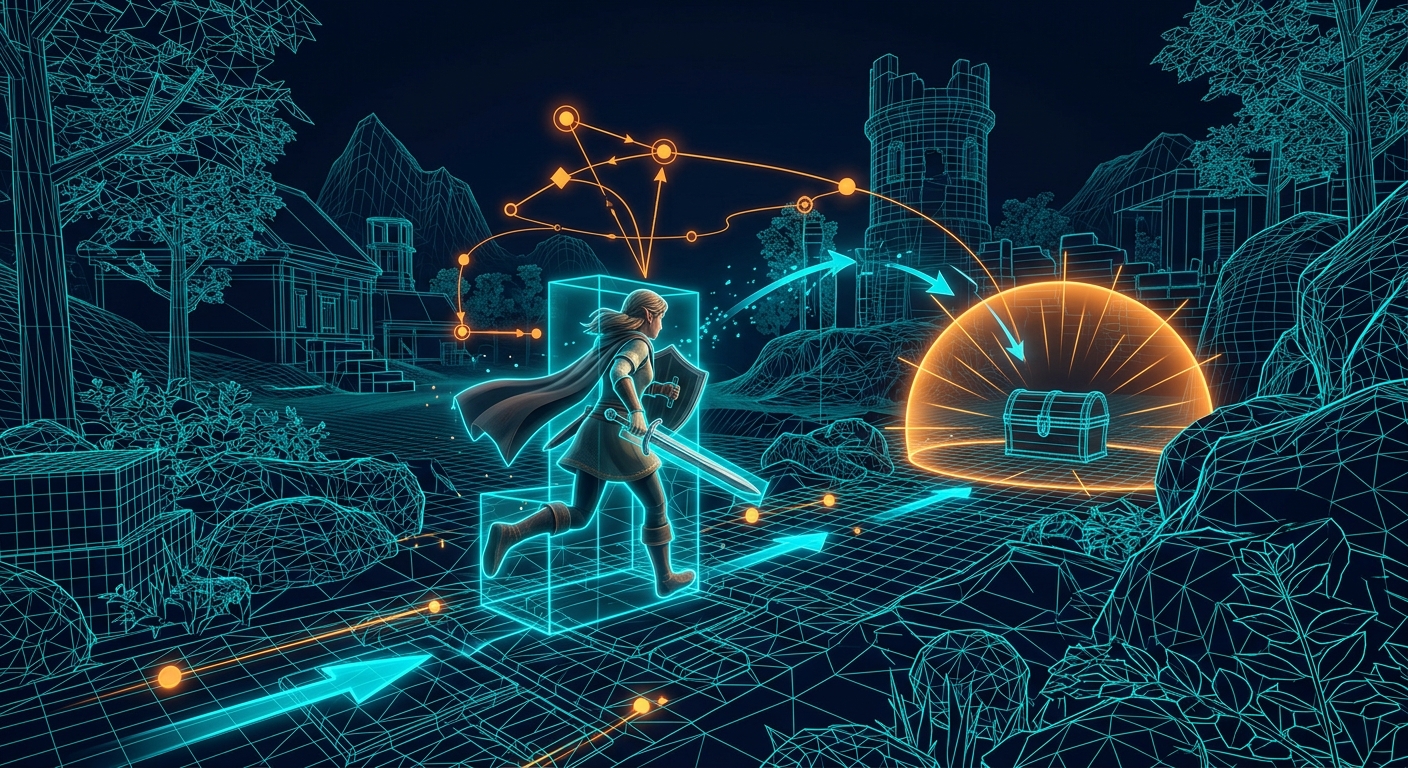 Ilustrasi mekanik game digital